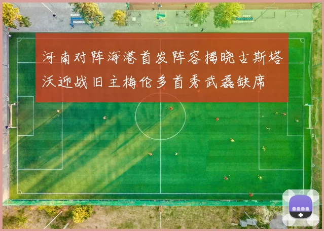 河南对阵海港首发阵容揭晓古斯塔沃迎战旧主梅伦多首秀武磊缺席